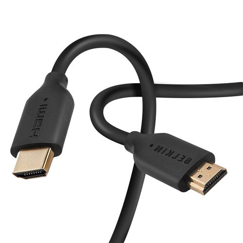 Câble HDMI vers HDMI Ultra HD 4K Connecteurs plaqués or 2 mètres Belkin Noir