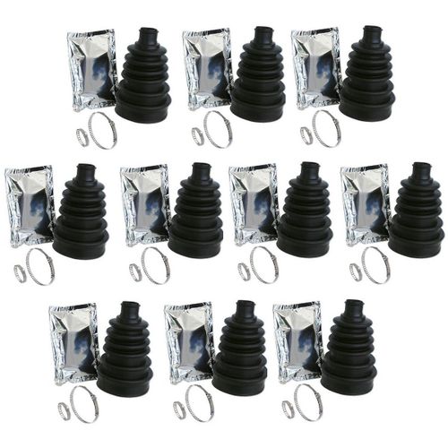 LOT 10 SOUFFLETS DE CARDAN UNIVERSELS POUR AUTO + COLLIERS ET GRAISSE