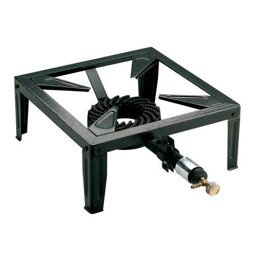 Réchaud en fonte à gaz avec support casserole