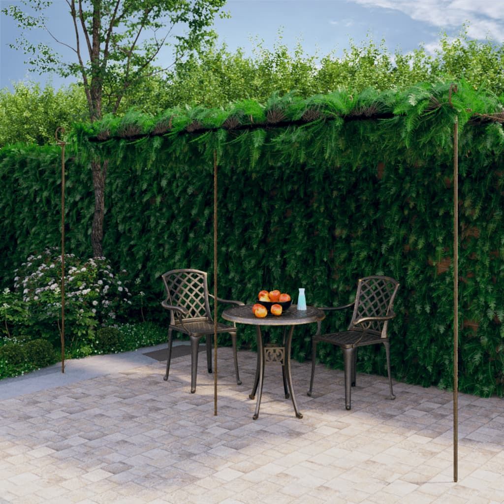 Pergola De Jardin 6x3x2,5 M Fer Brun Antique Tonnelle