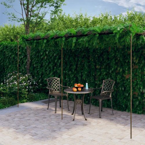 Vidaxl Pergola De Jardin Marron Antique 6x3x2,5 M Fer