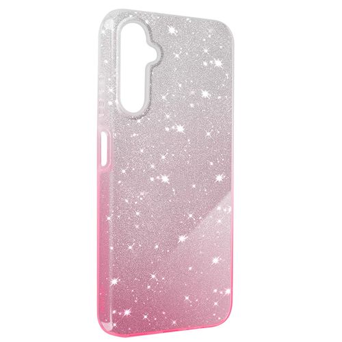 Coque Pour Samsung Galaxy A05s Paillette Silicone Semi Rigide Fin Blanc / Rose