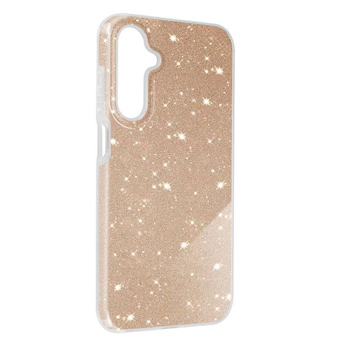 Coque Pour Samsung Galaxy A25 5g Paillette Silicone Semi Rigide Fin Dorée