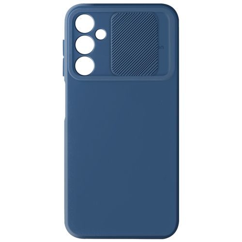 Coque Pour Samsung Galaxy A25 5g Silicone Cache Caméra Coulissant Bleu Nuit