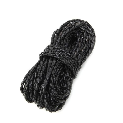 Cordon Tressé En Cuir Noir, Chaîne M, Collier, Corde Pour Bijoux