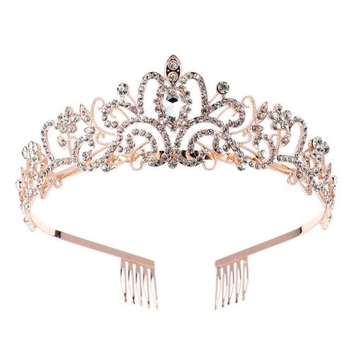 Costume De Couronne En Strass Pour Femmes Et Filles, 1 Pièce, Coiffe Élégante Pour Mariée, Mariage