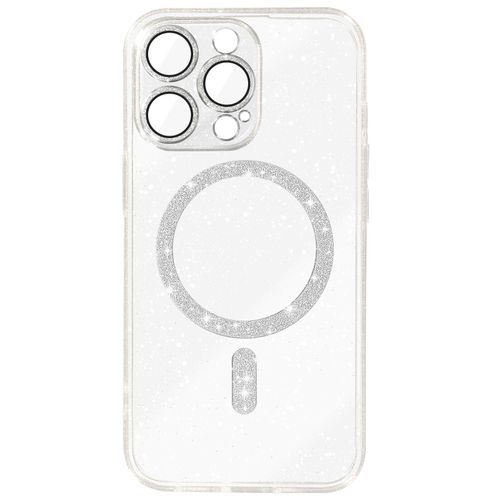 Coque Magsafe Pour Iphone 15 Pro Max Silicone Pailleté Transparent