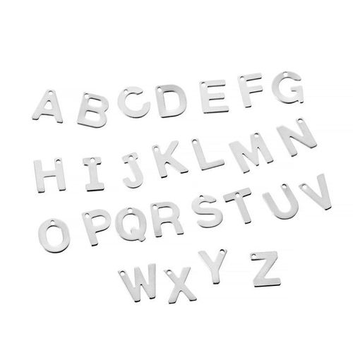 Pendentif Doré En Acier Inoxydable, 26 Lettres, Breloques Métalliques Pour La Fabrication De Bijoux Artisanaux, Colliers, Boucles D'oreilles, Bricolage, A Z