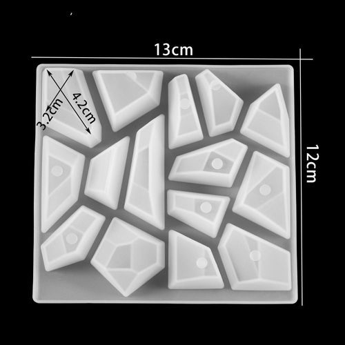 Moule Irrégulier En Pierre De Silicone, Cristal Uv, Pendentifs En Époxy, Moule De Moulage Pour Bricolage, Artisanat En Résine, Fabrication De Bijoux, Décoration, 1 Pièces