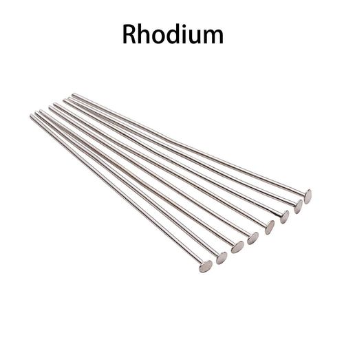 Broches À Tête Plate En Or/Cuivre/Rhodium, Pour La Fabrication De Bijoux, Fournitures De Bricolage, 100 200 Pièces/Sac 20 25 30 40 50 60 70 Mm