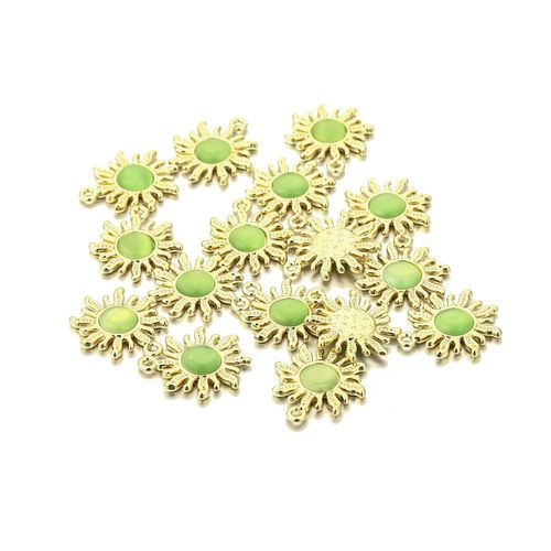 Breloques De Soleil En Strass 18x21mm, 10 Pièces, Petit Pendentif, Collier, Bracelet, Boucle D'oreille, Pour Bricolage, Accessoires De Fabrication De Bijoux