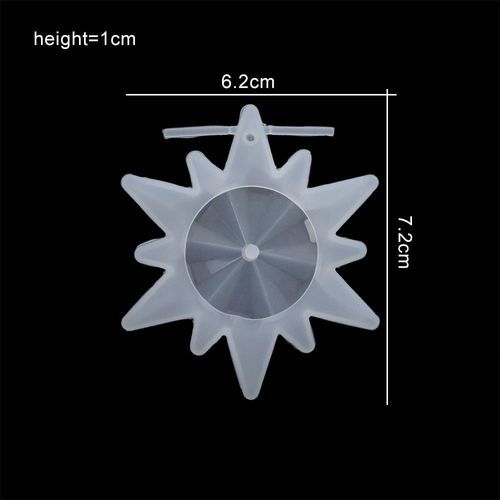 Moule À Pendentif Flocon De Neige En Résine Uv, En Silicone, Pour Bricolage, Porte-Clés, Outils De Fabrication De Bijoux, 1 Pièces