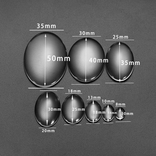 Cabochon En Verre Transparent Ovale, Long 10 50mm, Couvercle De Dôme, Pendentif, Anneau, Fournitures De Fabrication De Bijoux, Bricolage, 5 À 50 Pièces/Lot