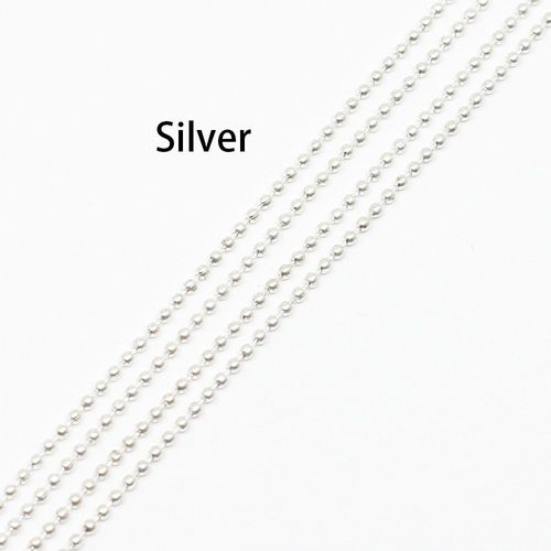Chaînes De Perles En Métal Or/Noir, 5 M/Lot, 1.2 1.5 2mm, En Vrac, Pour Bricolage, Colliers, Bracelets, Fournitures Pour La Fabrication De Bijoux
