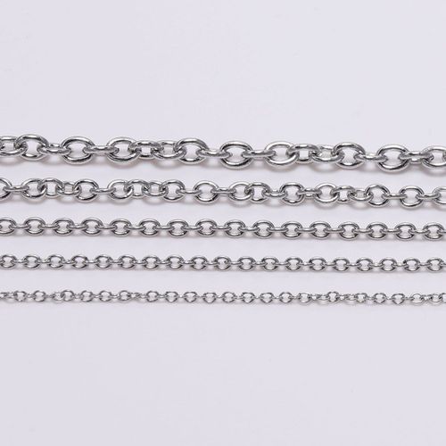 5 M/Lot 1.3 2.5mm Or Argent Laiton Plaqué Lien Collier Pendentif Chaîne Pour La Fabrication De Bijoux À Bricoler Soi Même Fournitures Accessoires En Vrac