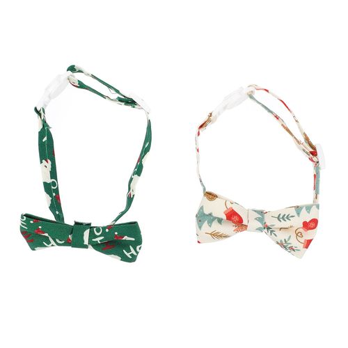 Collier De Noël Pour Chat, 2 Pièces, N¿Ud Papillon, Pour Animaux De Compagnie