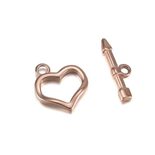 Fermoirs Ot En Acier Inoxydable, Or Rose, Connecteurs De Haute Qualité Pour Bricolage, Bracelet, Collier, Résultats De Bijoux, Accessoires De Fabrication, 3 Ensembles