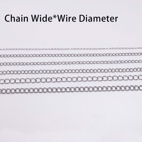 5 M/Lot 1.3 2.5mm Or Argent Laiton Plaqué Lien Collier Pendentif Chaîne Pour La Fabrication De Bijoux À Bricoler Soi Même Fournitures Accessoires En Vrac