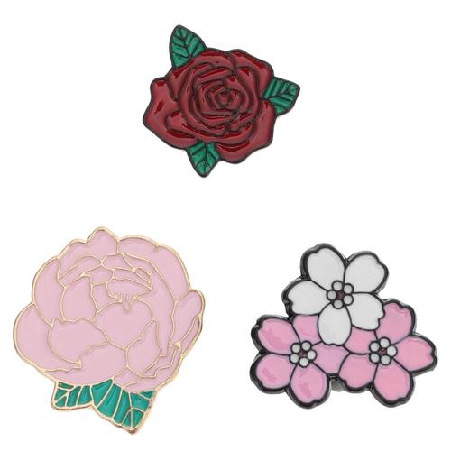 Lot De 3 Insignes De Fleurs Pour Vêtements, Écharpe De Style Pastoral