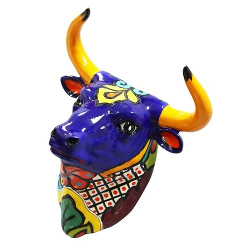 Décoration Murale De Vache En Résine, Pendentif Tête De Taureau, 1 Pièce