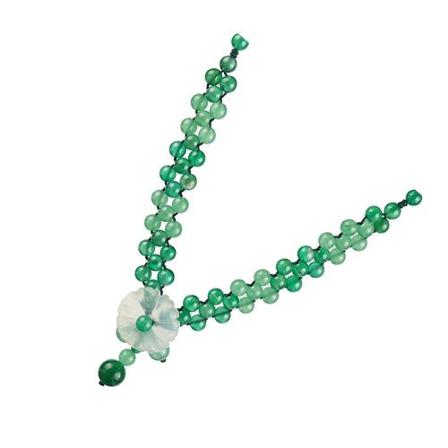 Collier En Pierre De Jade De Style Ethnique, Chaîne De Clavicule, Accessoire De Costume, Cadeau