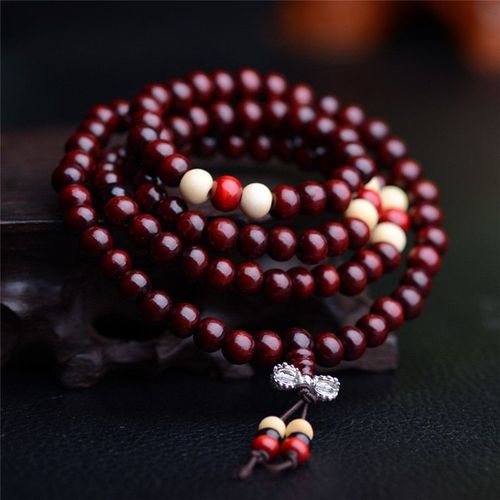 108 Perles En Bois De Santal Naturel, Perles De Prière Bouddhiste En Bois De Bouddha De 8mm, Bracelets Unisexes Pour Hommes, Bijoux