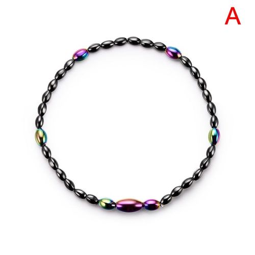 Bracelet De Cheville Amincissant En Pierre Hématite Pour Femmes, Bijoux De Soins De Santé, Perles Magnétiques, À La Mode