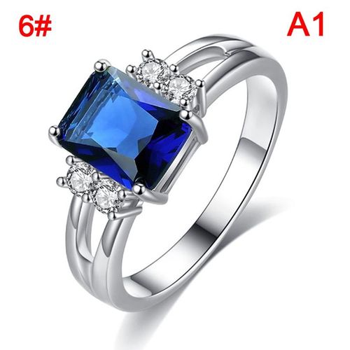 Bague Vintage Pour Hommes Et Femmes, Anneau En Pierre Noire Carrée, Mode, Couleur Argent, Bague De Mariage, Fiançailles En Cristal, Pour Hommes Et Femmes