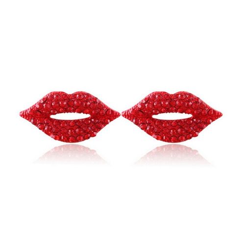 Boucles D'oreilles En Strass Pour Femmes, Grande Marque, Classique, Luxueux, Sexy, Rouge, Haute Qualité