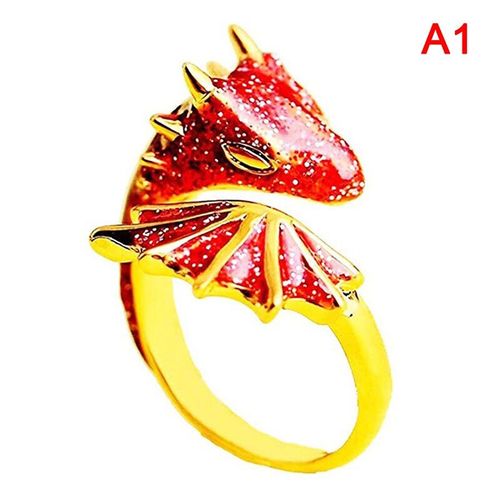 Bague D'ouverture Ciel Étoilé Pour Femme, Design Original, Petit Dragon Bleu, Coloré, Frais Et Unique, Artisanat, Charme, Bijoux En Argent