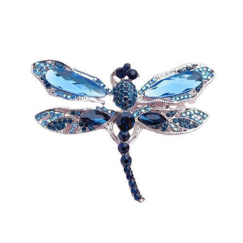 Broche En Strass Libellule Pour Femmes, Bijoux À La Mode, Broche En Perle, Broche Émaillée, Couleur Verte, Cadeaux De Fête Pour Dames, Accessoires De Robe