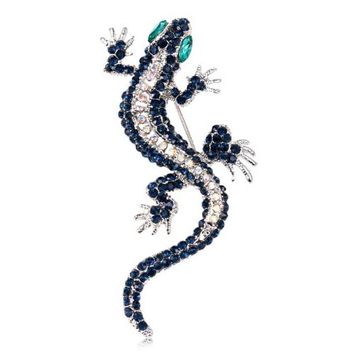 Broches Pour Les Yeux En Zircon, Rose Antique, Couleur Or Argent, Incrustation Cristal Bleu, Bijoux Pour Femmes