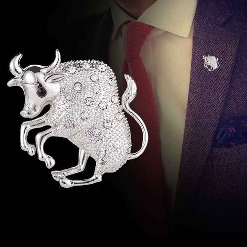 Broche De B¿Uf Chinois En Strass, Bijoux Vintage À La Mode, 2 Couleurs Disponibles, Bon Cadeau
