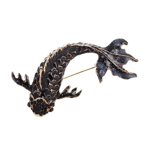 Broches De Poisson En Émail Rouge Disponibles Pour Femmes, Grande Broche De Style Animal, Bijoux De Mode, 3 Couleurs