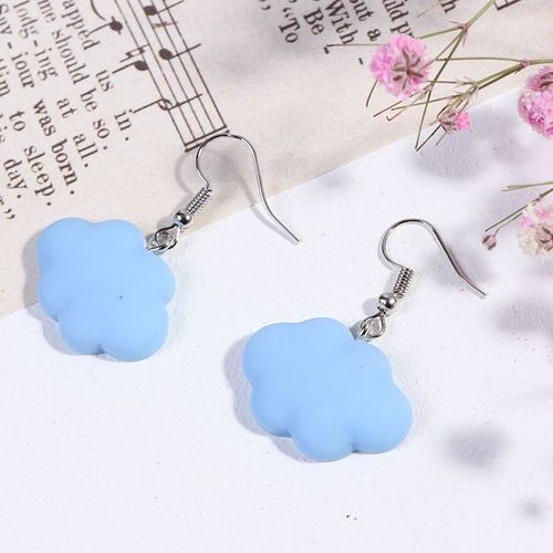 Boucles D'oreilles Nuage Blanc Pour Filles, Bijoux, Cadeau, 2, Pièces/Ensemble