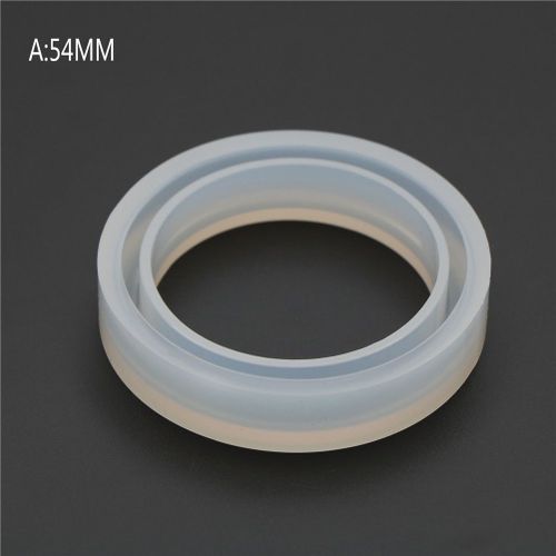 54mm/58mm/60mm Rond Moule En Silicone Moule Pour Résine Courbe Bracelet Bracelet Fabrication De Bijoux Bricolage Artisanat 1pc