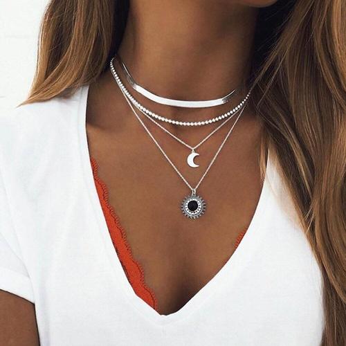 Colliers En Émail Soleil Et Lune, Chaîne, Paire De Meilleurs Amis Célestes, Cadeau Pour Ami, Longs Pendentifs Pour Hommes Et Femmes, Nouvelle Collection