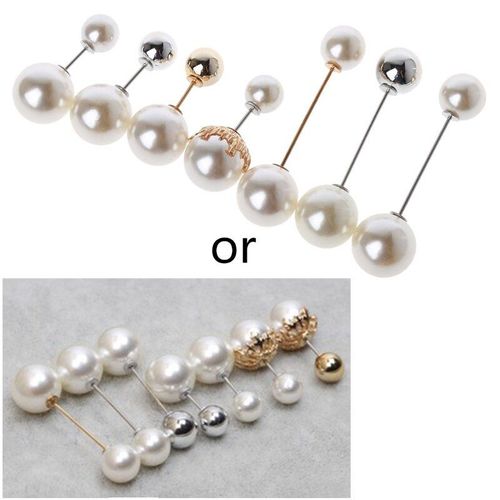 Broche À Double Fausse Perle Pour Châle, 7 Pièces, Épingles De Sûreté Pour Décoration De Vêtements Pour Femmes