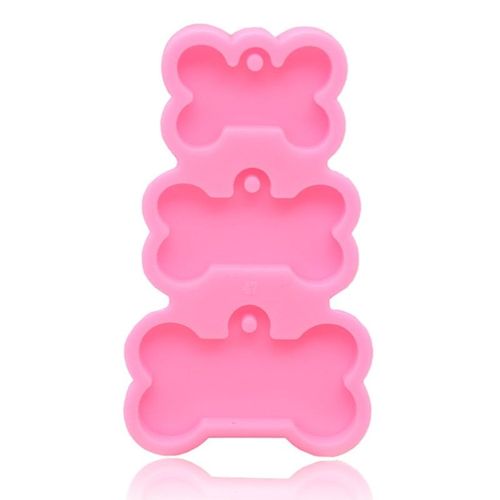 Porte Clés À 3 Cavités En Forme D'os Pour Chien, Moule En Résine Époxy, Breloque, Bijoux, Pendentifs, Moule En Silicone, Bricolage Artisanat, Outils De Décoration, Wxte