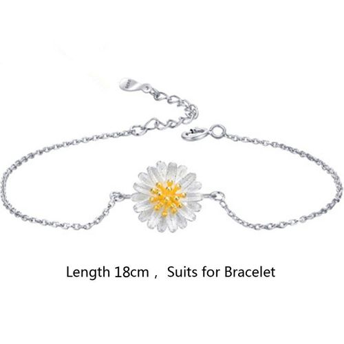 Bracelets De Cheville En Forme De Marguerites Pour Femmes, Plaqué Argent, Fleur, Chaîne De Pied, Bijoux À La Mode