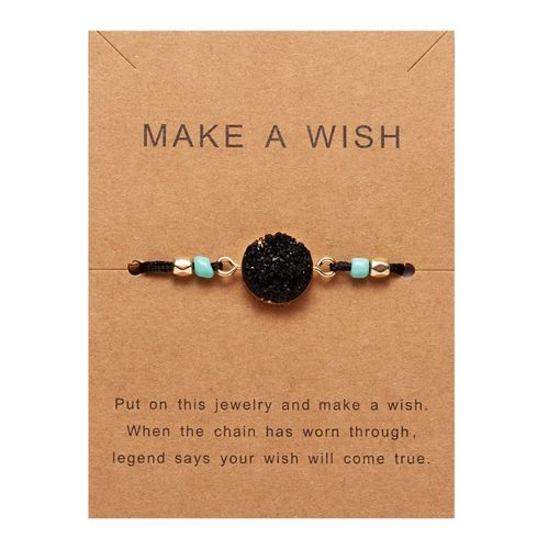 Bracelet Porte Bonheur En Résine, Cordon Tressé, Ajustable, À La Mode, Bijoux Wxte