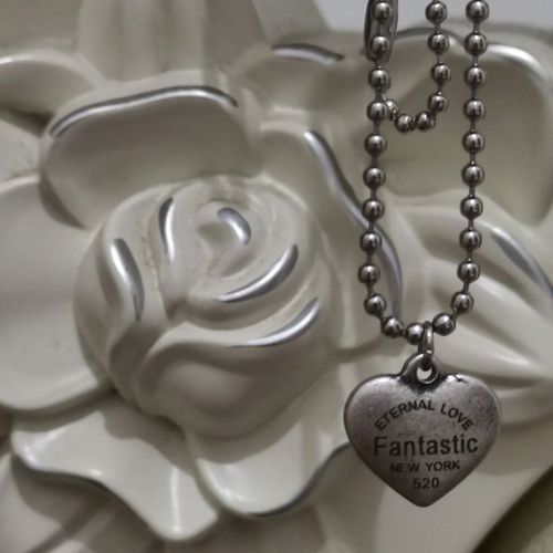 Collier Gothique En Acier Inoxydable Pour Femmes, Style Streetwear, Ras Du Cou, Pendentif En C¿Ur