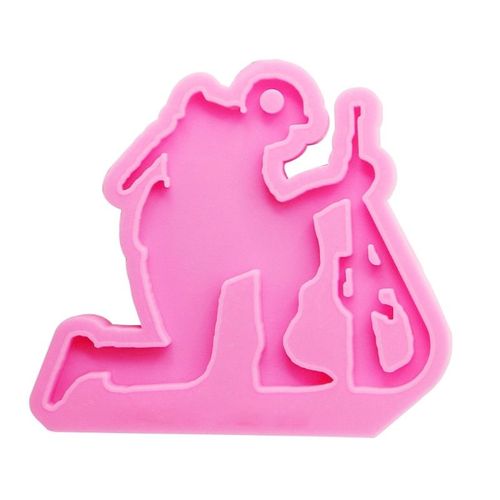 Porte Clés En Résine Époxy, Moule Brillant En Forme De Soldat Tombé, Pendentif, Moule En Silicone, Bricolage Artisanat Décorations Bijoux