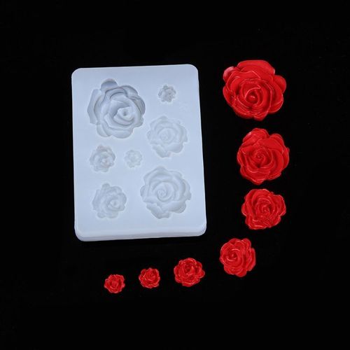 Pendentif Fleur De Rose En Résine, 7 Tailles, Moule En Silicone, Bijoux, Artisanat D'art
