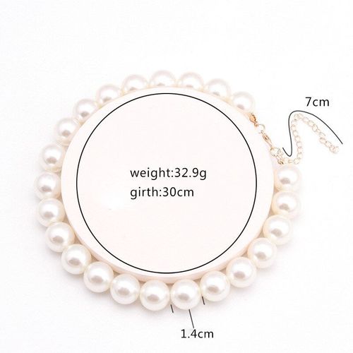 Collier Ras Du Cou En Perles Blanches Pour Femmes, Élégant, Rond, Perle Blanche, Cadeaux De Mariage, Bijoux À La Mode