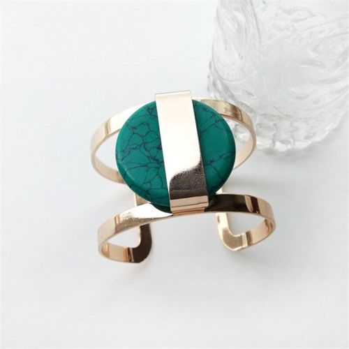 Bracelet Fantaisie En Pierre De Composite Pour Femmes, Bijoux, Manchette En Métal, Breloque, Fête De Mariage, Accessoires, Cadeau, Nouveau Design À La Mode