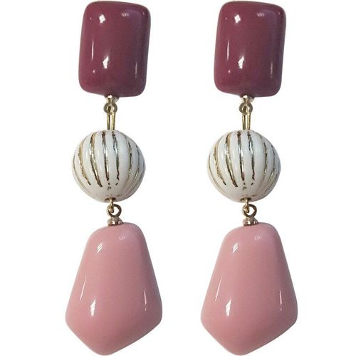 Boucles D'oreilles Pendantes En Résine Pour Femmes, Formes Géométriques Simples, Personnalité Irrégulière, Rouge, Rose, Bijoux Féminins