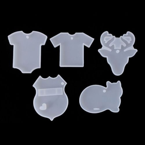 T Shirts En Résine À Faire Soi Même, 5 Pièces, Pendentif, Porte Clés, Moule, Outil De Bijouterie