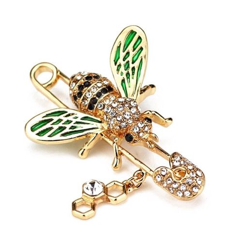 Broche Abeille En Cristal Pour Femme, Jolie Broche En Forme D'animal, Pour Vêtements