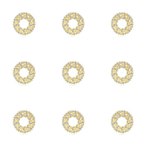9 Pièces Strass Papillon Fleur Couronne Écharpe Boucle Broche Bijoux Anneau Bouquet Couronne Foulard Clip Pour Femmes